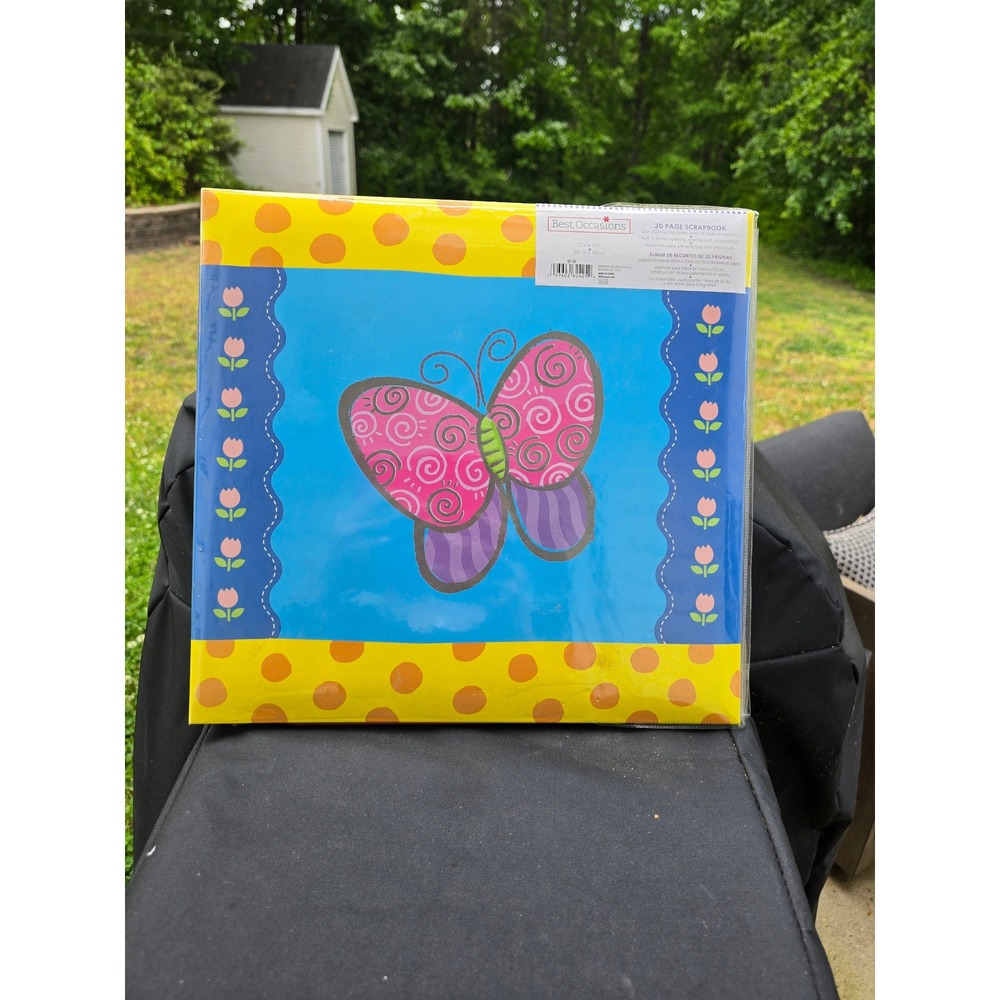 Best Occasions Butterfly 12x12 Scrapbook Album Kit Princess Punch Outs New